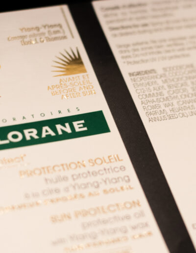 Etiquette imprimée Klorane cosmetiques