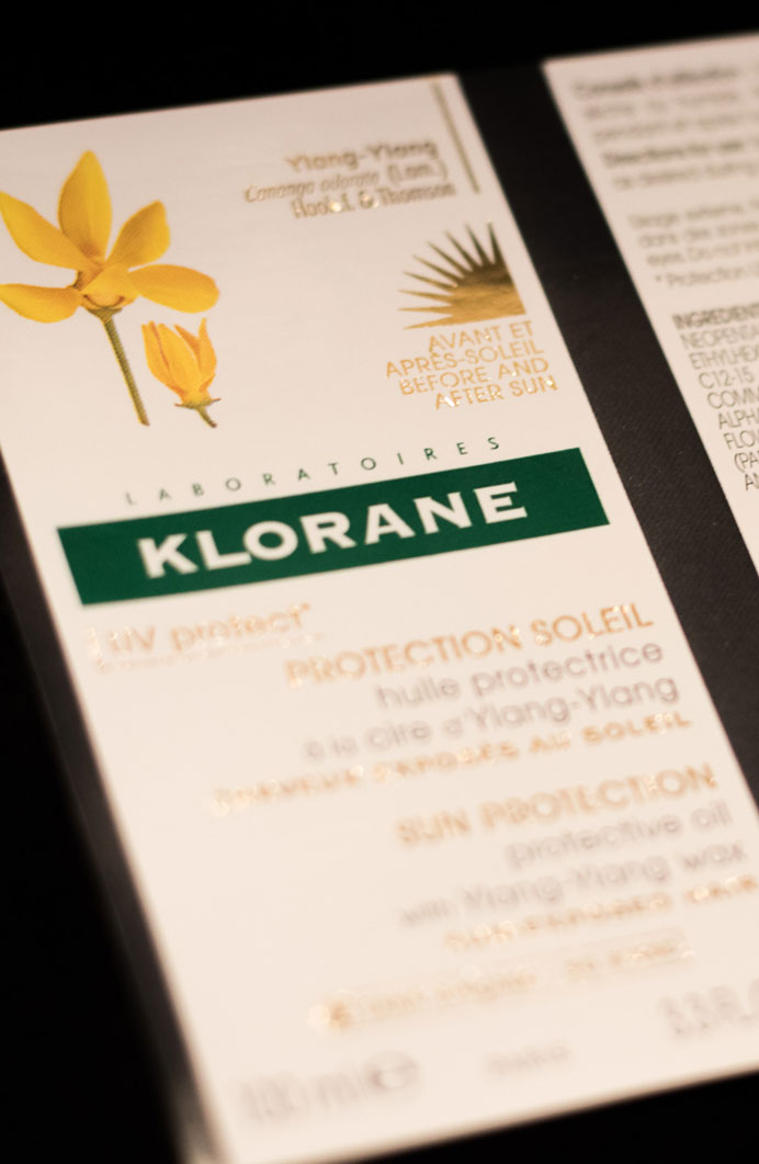 Etiquette cosmetiques Klorane