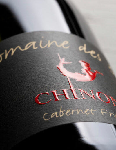 Etiquette Chinon bouteille vin Cabernet